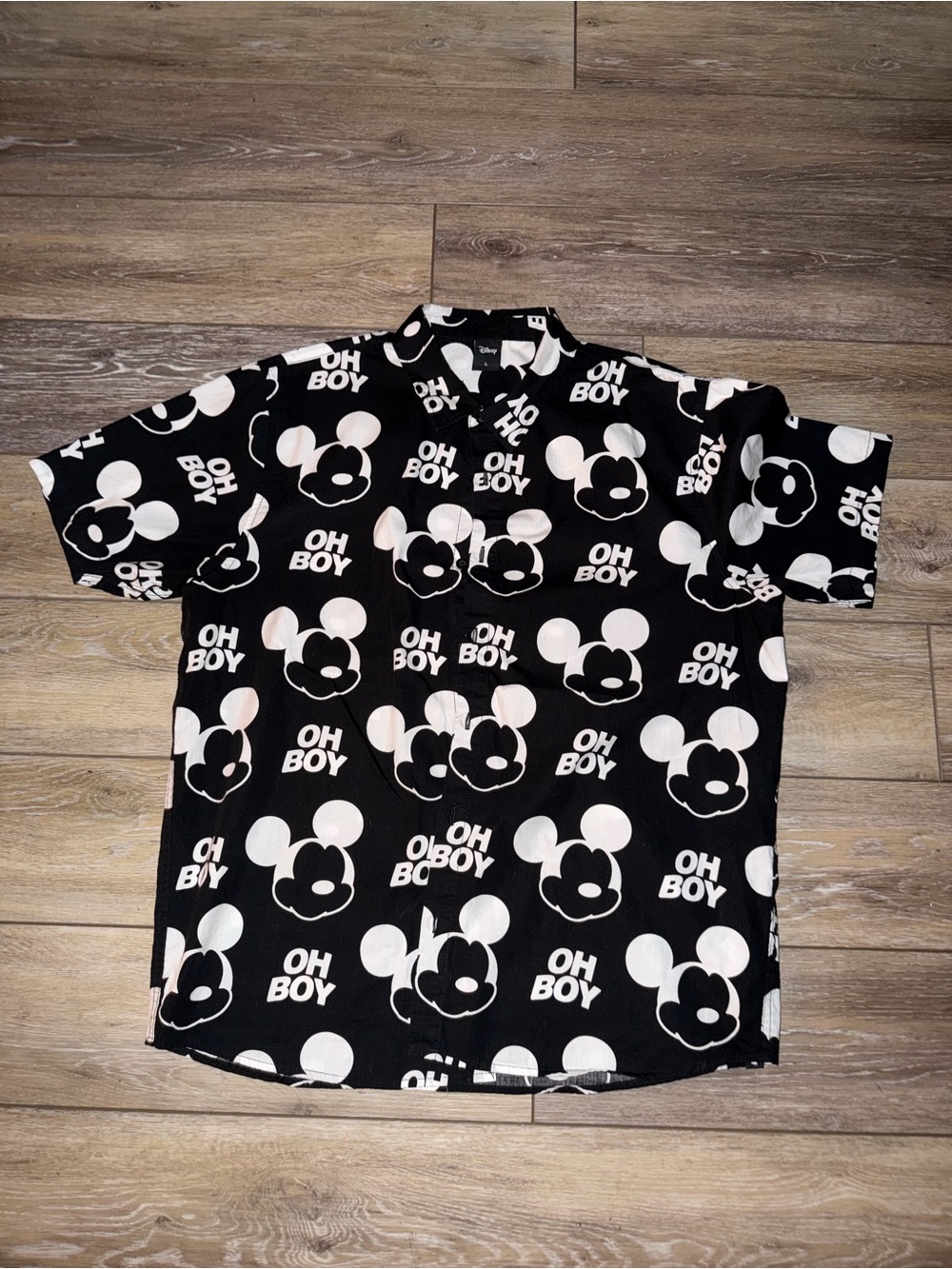 Neff Black & White 'Oh Boy' Graphic Button-Down Shirt